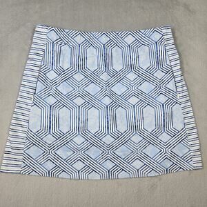 J. McLaughlin Skort Womens Medium Catalina Cloth Mini Skirt Tennis Golf Blue